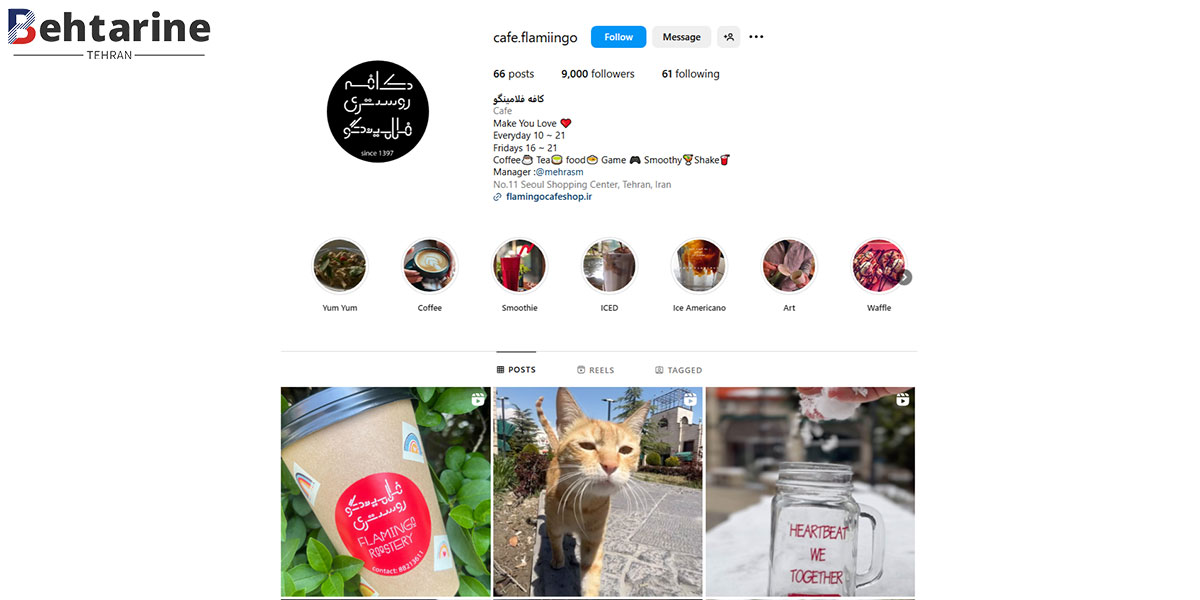 بهترین کافه رستوران در ونک