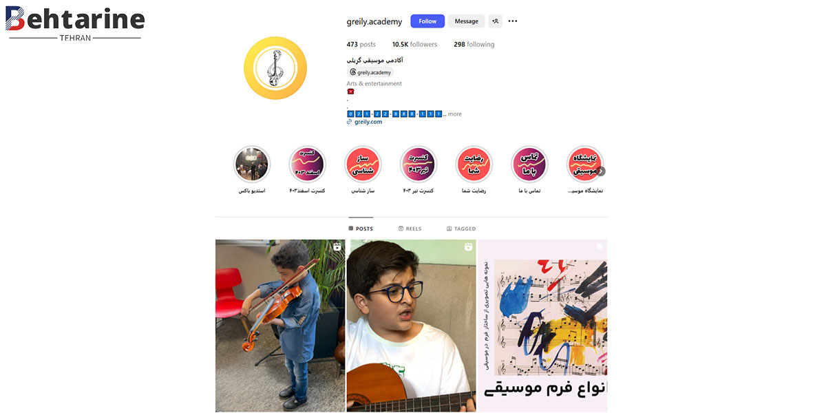 بهترین آموزشگاه موسیقی تهران